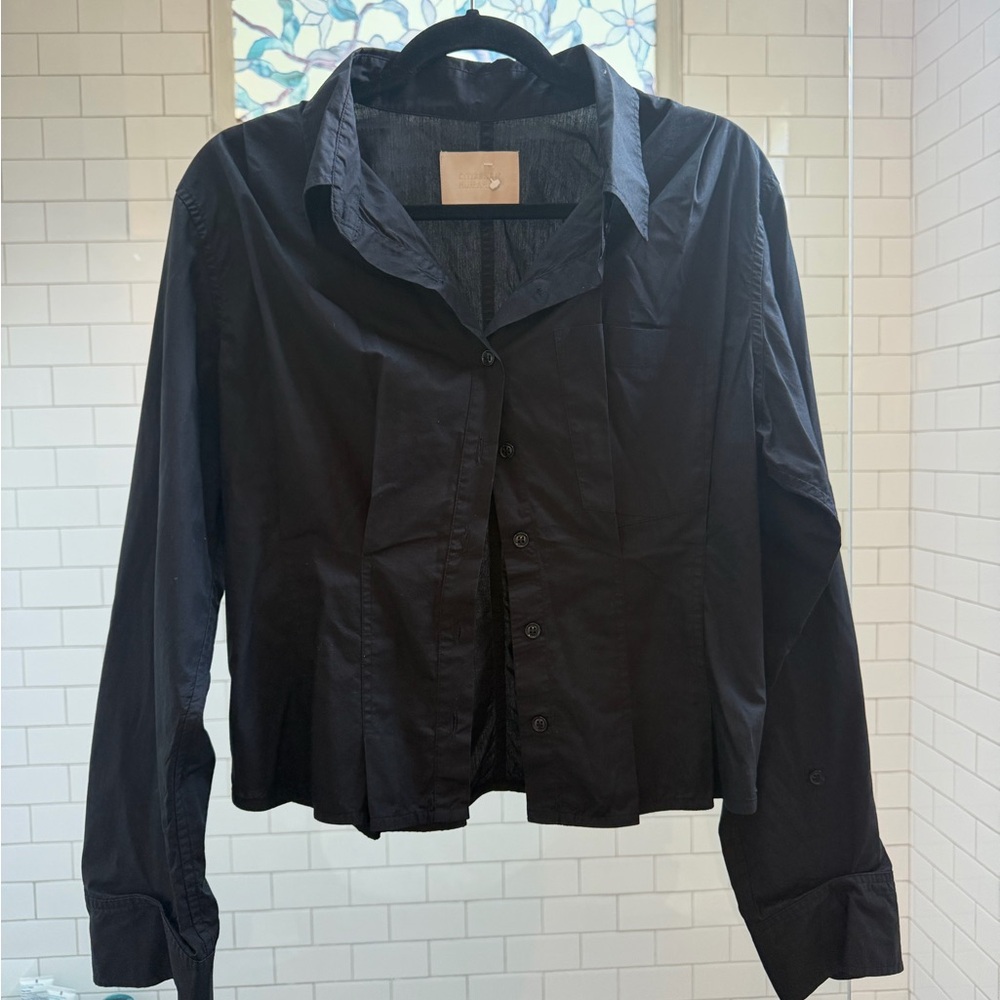 Citizens Of Humanity Black Button-Down Shirt